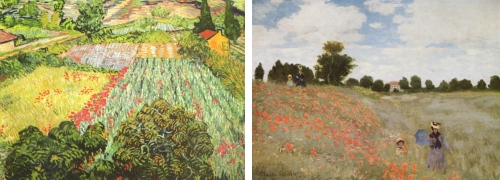 Van Gogh,  Monet und der Mohn